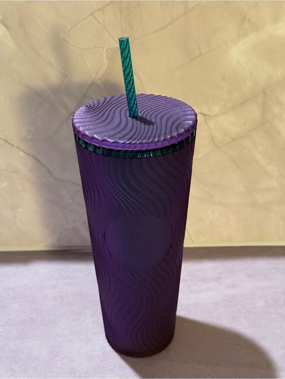 Starbucks 24 oz Purple Wavy Textured Tumbler
